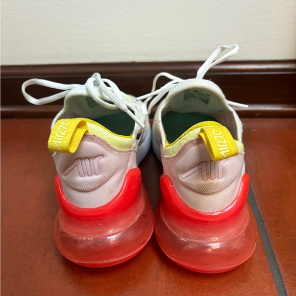 Nike White and Yellow Air Max 270 Shoes - Picture 3 of 3